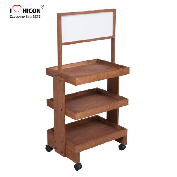4 Tier Wooden Retail Display Shelves Store Fixtures Visual Merchandise