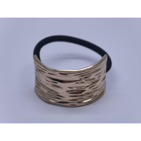 Quality Gold Metal Hair Ties Elastic With Arc-shaped Designs For Men Medium Hair wholesale