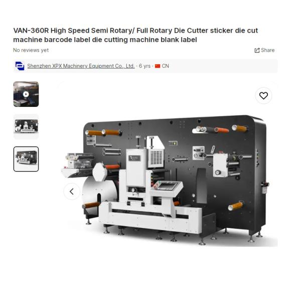 Quality Semi / Full Rotary Sticker Label Die Cutting Machine Intermittent 380V wholesale