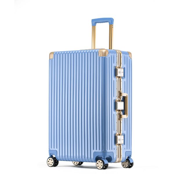 Quality 1812 Aluminum Frame Trolley Case with TSA Customs Lock Silent Universal Wheels and High-Grade Alloy Trolley Rod Travel Suitcase wholesale