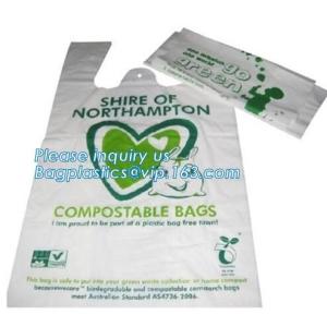 China Biodegradable White Trash Bags Compostable Food Waste Bags, Cornstarch 100% Biodegradable Compostable Bags On Roll For F on sale