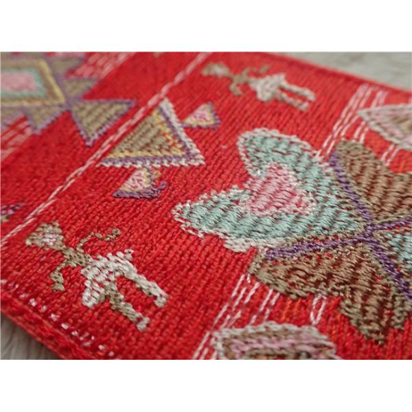 Self - Adhesive Custom Clothing Patches Colored Silk Embroidery Pattern