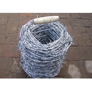 Double Strand 2MM Coiled Barbed Wire Mesh , Highway GI Wire Mesh