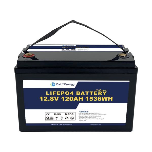 Rechargeable Lifepo Battery 12v 120ah 1536 Wh Light Weight For RV Motorhome