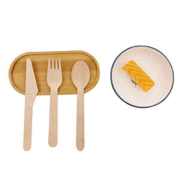 Quality Disposable Bamboo Compostable Cutlery Versatile Natural Color Customized wholesale