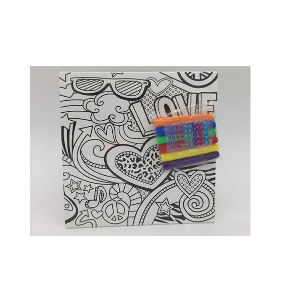 Children 2 In 1 Drawing Art And Craft Board With 45Pcs Decorative Sticky Geme