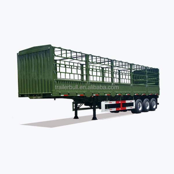 Special Design Side Rail and 2 Layer Fences Semi-Trailer for Light-Puffy Cargo