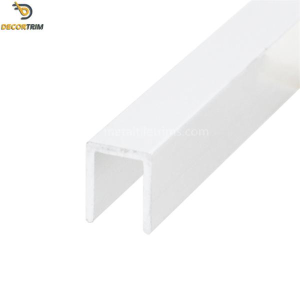 Quality Flat Decorative 6063 Aluminum U Channel , Tile To Wall Transition Trim 8×10mm wholesale