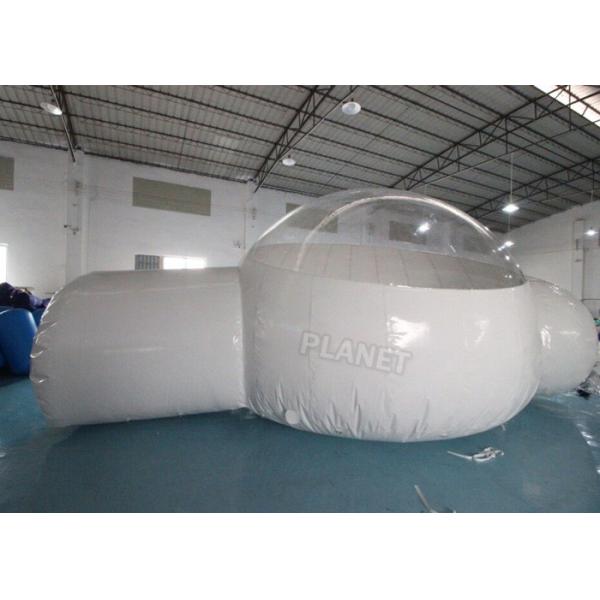 Quality Half Clear 4m Dome Inflatable Bubble Lodge With Silent Blower wholesale