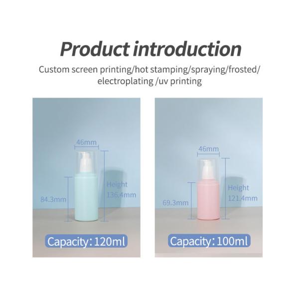 PE Material Cosmetic Lotion Bottles 100ml / 120ml Sunscreen Lotion Bottle For Cosmetics Shampoo