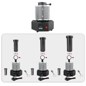 Digital Induction Gold Melting Furnace 1600W With Mesh Refining Casting