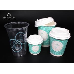 Cheap Single Wall Custom Disposable Paper Cups Full Range PE / PLA Coated for sale