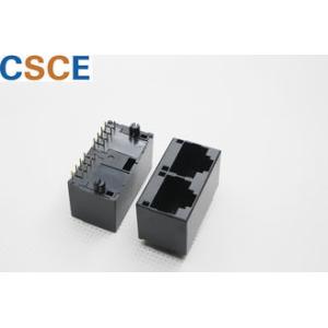 Vertical Entry 1 * 2 RJ45 Modular Jack Phosphor Bronze Contact Material Diameter