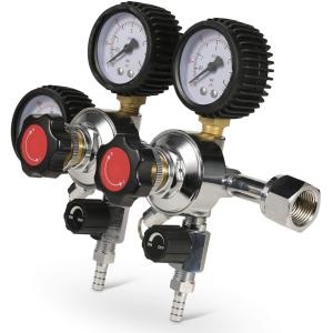 Thread Size W21.8 G5/8 Dual Gauge CO2 Draft Beer Regulator for Beer Keg and CO2