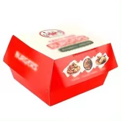Greasproof Folding Printed Burger Boxes Packaging Take Away ODM