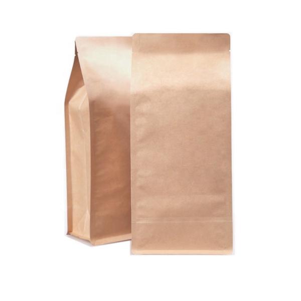 Coffee bag Flat Bottom k kraft paper bag/ tea packaging bags with valve