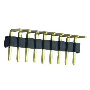 5 Pin Header Connector 2.54mm Single Row Black Right Angle Pcb Header