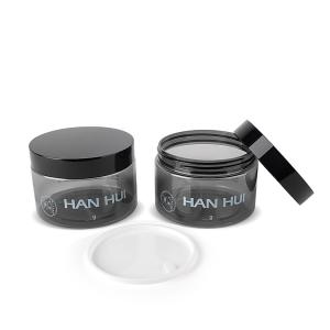 Plastic Wide Mouth Jars For Facial Cream Custom Gray Color 50ML 80ML