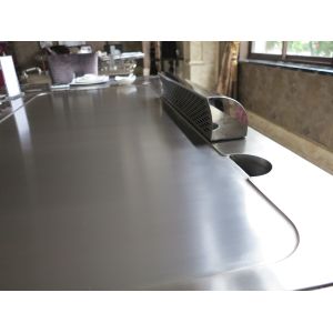 Stainless Steel 304 Teppanyaki Grill Table with 10 Seats and 8KW Heat Power for