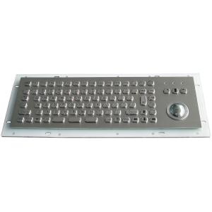 Industrial Metal Kiosk Compact Keyboard with Ruggedized Trackball
