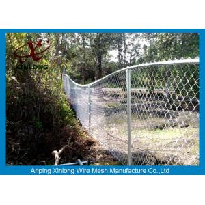 Road / Courtyard Jet Black Chain Link Fence / Diamond Wire Mesh