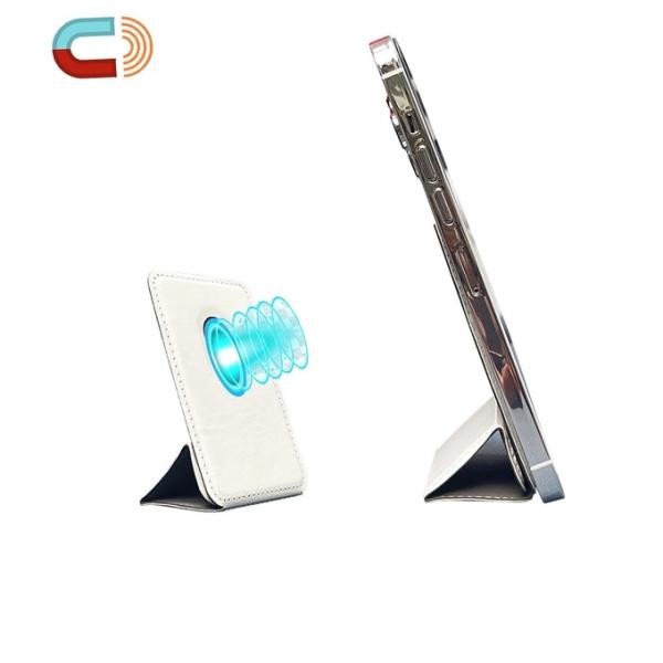 PU Leather Blank Sublimation Phone Card Holder Magnetic Phone Stand Wallet Bag Card Holder