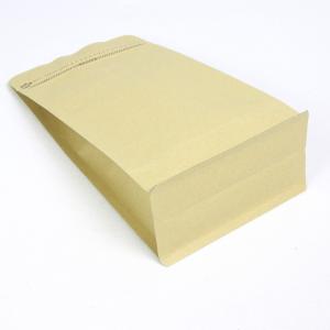 side gusset kraft paper flat bottom tea pouch 1kg coffee packaging zipper bag