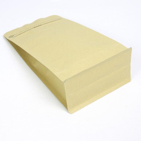 side gusset kraft paper flat bottom tea pouch 1kg coffee packaging zipper bag with valve