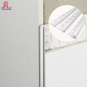 8mm Aluminum Tile Trim Bright Silver Color Metal Profile Edges For Tile