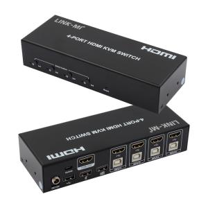 Cheap No Delay HDMI KVM Switch 4 Port Ip Kvm Hdmi Support Hot Keys Auto Switching for sale