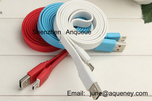 Big noodle cable, micro usb cable for Samsung, Iphone