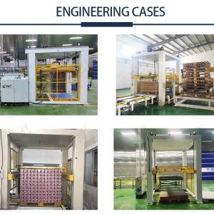 Automatic Packaging Food Empty Iron Lid Glass Bottles Palletizer Filled Tin Cans