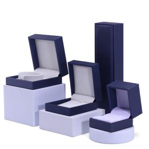 Brush Finishing Soft Faux Leather Jewelry Storage Box Package for Rings Pendant