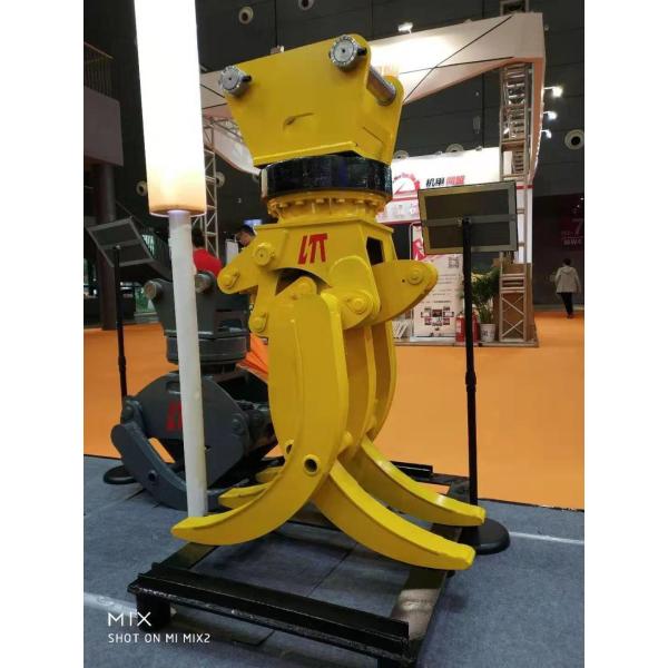 1000-2200mm Q355B Black / Blue Excavator Rotating Grapple For 2-40 Ton Excavator