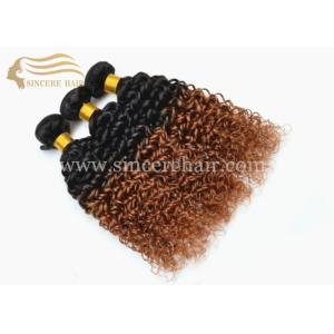 China Hot 18 Curly Ombre Hair Extensions for Sale, 45 CM 2 Tone Colour Curly Ombre Remy Human Hair Weft Extensions for Sale on sale