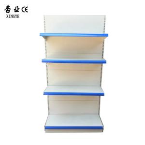 Factory custom color size single side metal grey supermarket shelf for retail