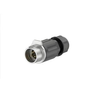 20A IP68 In-Line Cable Connector, 3-Pin LP20 Series, Metal-Nylon Hybrid, Solder