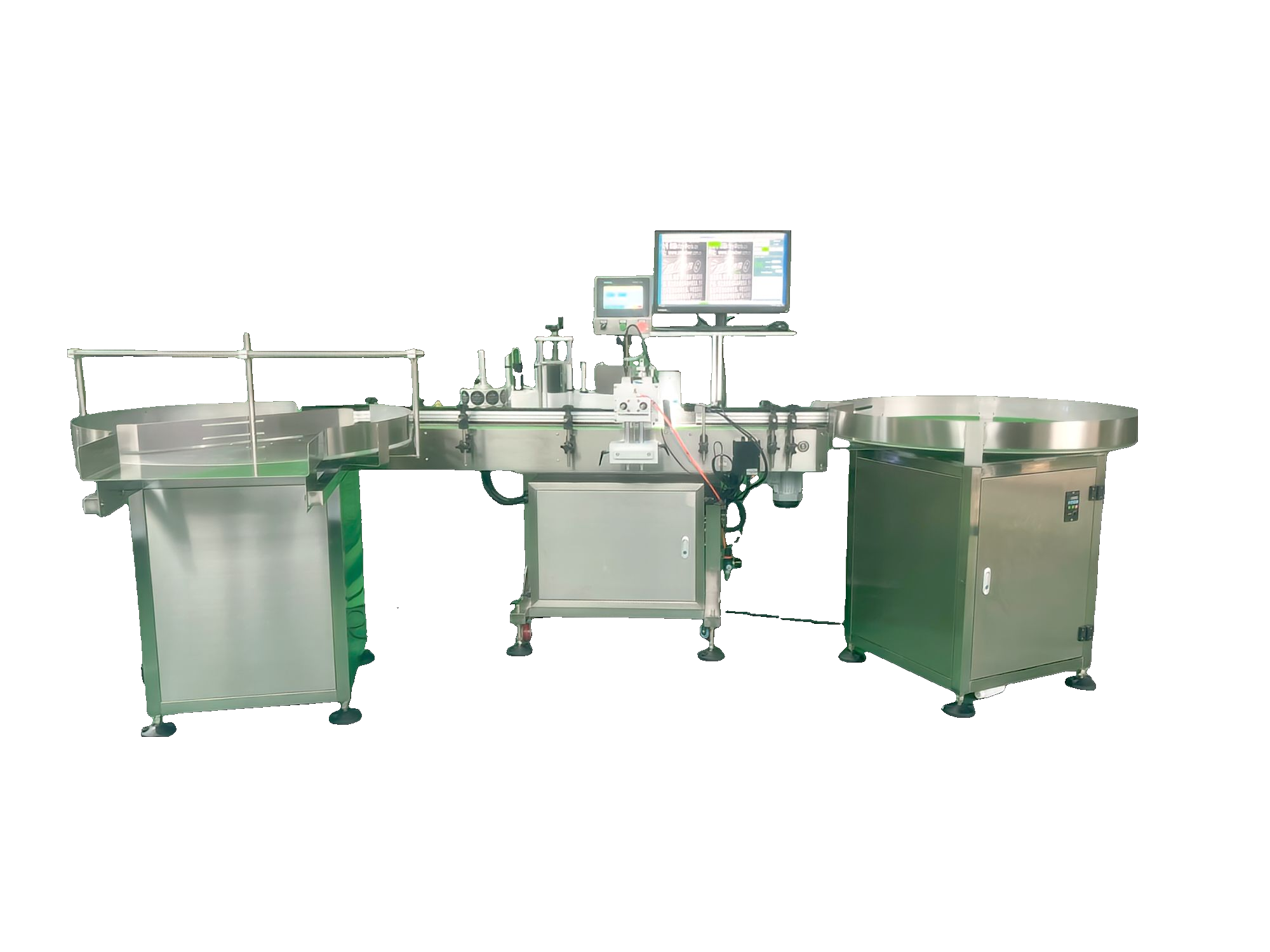 Cheap Visual Positioning Labeling Machine for Beer Cans with Smart Vision System and High Speed (1200-2400 Cans/Minute) for Precision Placement (&lt;1mm) for sale