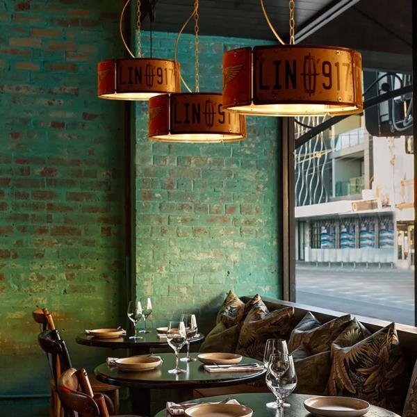 Industrial Round Vintage Metal Chandelier E27 Dining Chandelier
