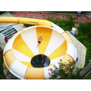 China Commercial Fiberglass Cloth Outdoor Water Slides Plastic Slide 20*17m Floor Space on sale