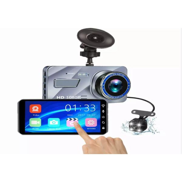 Auto Double Cameras Blackbox DVR Full HD 1080P 170 Degree Dash Cam IPS Touch