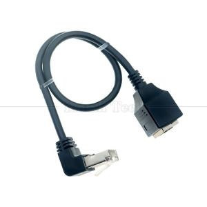 OEM STP UTP 90 Degree Right Angle RJ45 8P8C Male to RJ45 Female Socket Cat5e