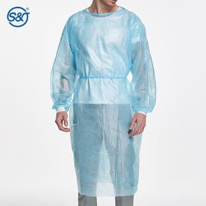 S&J Disposable Impermeable Isolation Gown PE Coating Over PP Layer for Excellent
