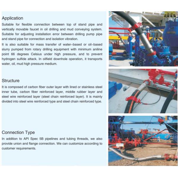 High pressure oil drilling hose