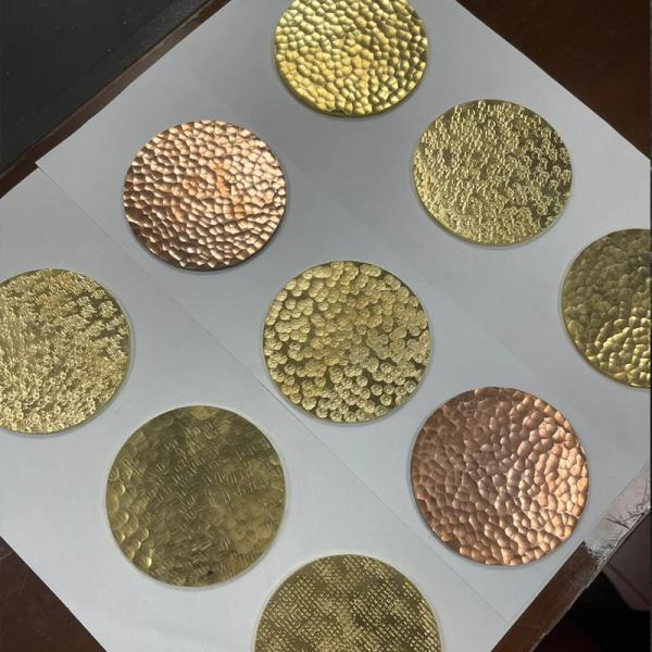 201 304 Hammered Design Stainless Steel Embossed Sheet PVD Gold color Decorative Plates