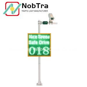 Cheap Solar Millimeter Wave Radar Lpr Detect Speed IP54 Sign 6500 Nits Red And Green for sale