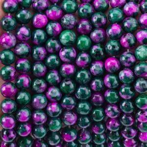 8mm Epidote Gems Beads Dark Ruby Zoisite Gemstone Beads Healing Crystal Stone