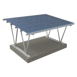Natural 9kw Full Installation Solar Rack Aluminium Car Parking Structure System