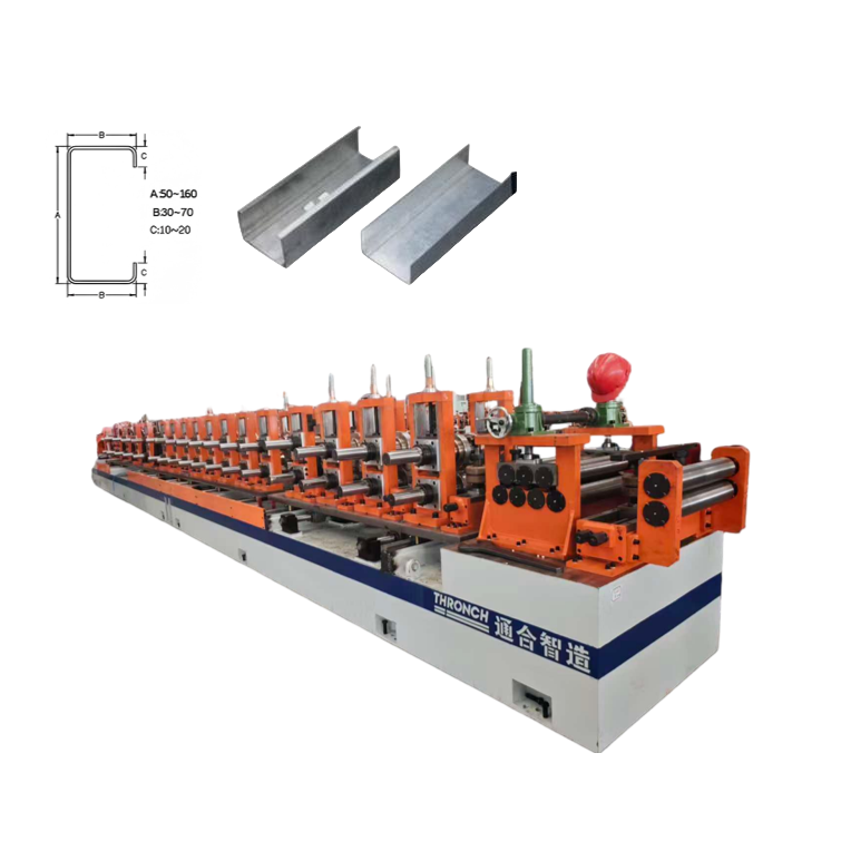 Cheap Solar Structure Automatic Roll Forming Machine with ± 0.5 mm Precision for 1-3mm Thickness and Customized Color for sale