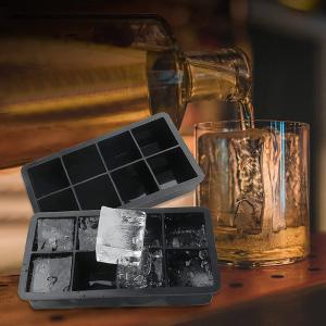 Easy To Clean Pink Silicone Ice Cube Trays Leak Proof Lid BPA Free Large Size